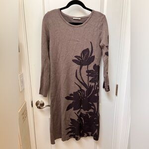 Glenfield elegant, warm winter dress with floral accents